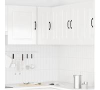 Clarence* Armoire murale d'angle de cuisine Kalmar - Meuble cuisine/Buffet suspendu - blanc brillant EU919619