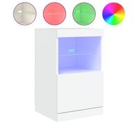 CLARENCE® Buffet/Commode/Sidebord - Contemporain - avec lumières LED - blanc 41x37x67 cm FR860