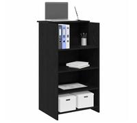 CLARENCE® Bureau informatique - Table de réception - noir 55x50x103,5 cm - bois d'ingénierie LL0664