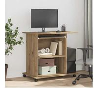 CLARENCE® Bureau informatique - Table d'ordinateur - chêne artisanal - 80x50x75 cm - bois ingénierie LL0169