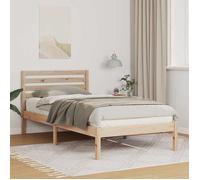 CLARENCE® Cadre de lit - (Taille unique) - Lit simple - Marron 90 x 190 cm - Bois massif en pin LV10649