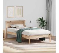 CLARENCE® Cadre de lit - (Taille unique) - Lit simple - Marron 90 x 190 cm - Bois massif en pin LV10898