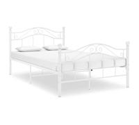 CLARENCE® Cadre de lit - (Taille unique) - Lit simple - sans matelas - blanc métal 120x200 cm - LV4073