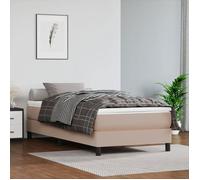 CLARENCE® Cadre de lit - (Taille unique) - Lit simple - sans matelas - cappuccino 90x190 cm - similicuir LV1931