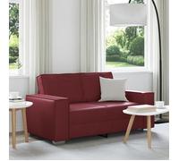 CLARENCE® Canapé d'amour - Canapé DOUBLE - Rouge Vin 120 cm en Simili cuir LL2259