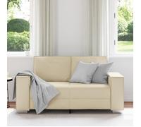 Clarence* Canapé loveseat Canapé d'angle/Sofa - 2 positions - Crème 120 cm en simili cuir EU459457