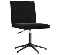 CLARENCE - Chaise de cuisine ou bureau Noir Velours - 44x50x84 cm 8629783