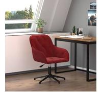 CLARENCE® Chaise pivotante de bureau - Fauteuil Salon pour Bureau/chambre - Rouge bordeaux Velours LL084
