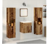 CLARENCE@ Ensemble de Meubles de salle de bain - mobilier de bains - 5 pièces en vieux bois EU1744