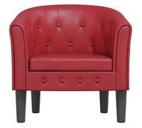 CLARENCE® Fauteuil cabriolet/Chaise de salon - Pour TV - rouge bordeaux similicuir LV5447
