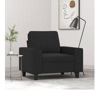 CLARENCE® Fauteuil - Chiase-Canapé - 1 place - Noir 60 cm - Tissu LL770