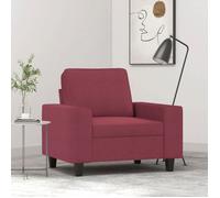 CLARENCE® Fauteuil - Chiase-Canapé - 1 place - Rouge bordeaux 60 cm - Tissu LL958