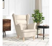 CLARENCE® Fauteuil simple - Chaise-Canapé - pour salon/chambre/bureau - blanc 74x84x100 cm lin LV5186