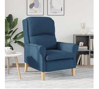 CLARENCE® Fauteuil simple - Chaise-Canapé - pour salon/chambre/bureau - Bleu 76x94x102 cm tissu LV5373