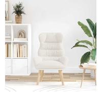 CLARENCE® Fauteuil simple - Chaise-Canapé - pour salon/chambre/bureau - Crème 69x74x93 cm tissu LV5301