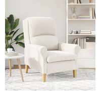 CLARENCE® Fauteuil simple - Chaise-Canapé - pour salon/chambre/bureau - Crème 76x94x102 cm tissu LV5378