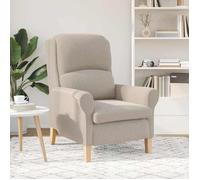 CLARENCE® Fauteuil simple - Chaise-Canapé - pour salon/chambre/bureau - Gris clair 76x94x102 cm tissu LV5377