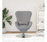 CLARENCE® Fauteuil simple - Chaise-Canapé - pour salon/chambre/bureau - Gris clair tissu LV5330