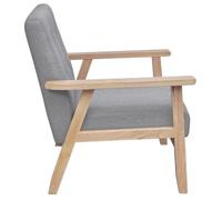 CLARENCE® Fauteuil simple - Chaise-Canapé - pour salon/chambre/bureau - gris foncé tissu LV4894