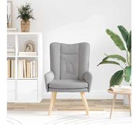CLARENCE® Fauteuil simple - Chaise-Canapé - pour salon/chambre/bureau - Gris nuage 63x67x94 cm tissu LV5252