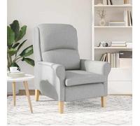 CLARENCE® Fauteuil simple - Chaise-Canapé - pour salon/chambre/bureau - Gris nuage 76x94x102 cm tissu LV5375