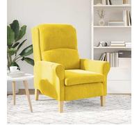 CLARENCE® Fauteuil simple - Chaise-Canapé - pour salon/chambre/bureau - Jaune 76x94x102 cm Velours LV5390