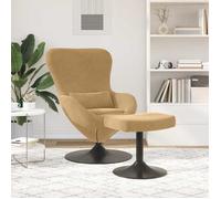 CLARENCE® Fauteuil simple - Chaise-Canapé - pour salon/chambre/bureau - Lot de 2 Marron 63x73x90 cm Velours LV5346