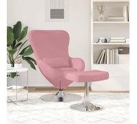 CLARENCE® Fauteuil simple - Chaise-Canapé - pour salon/chambre/bureau - Lot de 2 Rose 63x73x90 cm Velours LV5342