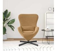 CLARENCE® Fauteuil simple - Chaise-Canapé - pour salon/chambre/bureau - Marron Velours LV5358