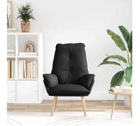 CLARENCE® Fauteuil simple - Chaise-Canapé - pour salon/chambre/bureau - Noir 69x74x93 cm tissu LV5272