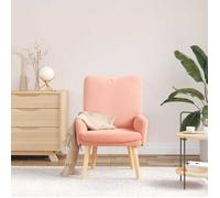 CLARENCE® Fauteuil simple - Chaise-Canapé - pour salon/chambre/bureau - Rose 63x67x94 cm tissu LV5211