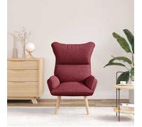 CLARENCE® Fauteuil simple - Chaise-Canapé - pour salon/chambre/bureau - Rouge bordeaux 69x74x93 cm tissu LV5288