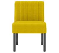 CLARENCE® Fauteuil simple - Chaise-Canapé - pour salon/chambre/bureau - sans accoudoirs jaune velours LV5140
