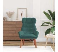 CLARENCE® Fauteuil simple - Chaise-Canapé - pour salon/chambre/bureau - Vert foncé 69x74x93 cm Velours LV5309