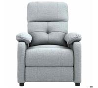CLARENCE® Fauteuil TV/Chaise de salon/ Fauteuil inclinable - 1 PLACE - Gris clair Tissu LV3390