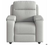 CLARENCE® Fauteuil TV/Chaise de salon/ Fauteuil inclinable - 1 PLACE - gris nuage tissu LV4384
