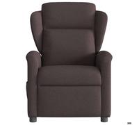 CLARENCE® Fauteuil TV/Chaise de salon/ Fauteuil inclinable - 1 PLACE - Marron foncé Tissu LV4328