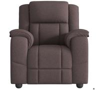 CLARENCE® Fauteuil TV/Chaise de salon/ Fauteuil inclinable - 1 PLACE - Marron foncé Tissu LV4390