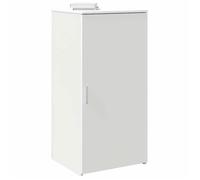 CLARENCE® Grande Armoire Haute de Rangement blanc 50x45x103,5 cm bois d'ingénierie LL264