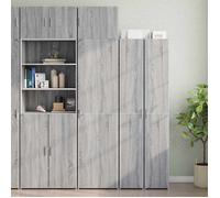 CLARENCE® Grande Armoire Haute de Rangement mince - pour salon/bureau - sonoma gris 50x42,5x225 cm LL141