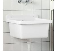 Clarence* Lavabo pour montage - Évier à poser,murale blanc 40x40x24 cm résine &Europ2276441