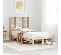 CLARENCE® Lit 1 PLACE/ Lit bibliothèque - avec rangement - sans matelas - 90x190 cm - bois massif LV12105