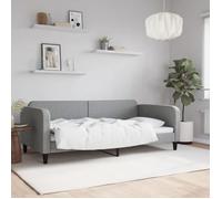 CLARENCE® Lit 1 PLACE/ Lit de repos - Lit de jour - gris clair 100x200 cm - tissu LV12417