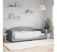 CLARENCE® Lit 1 PLACE/ Lit de repos - Lit de jour - gris clair 100x200 cm - tissu LV12483