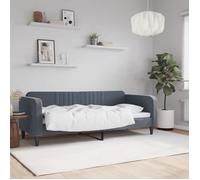 CLARENCE® Lit 1 PLACE/ Lit de repos - Lit de jour - gris foncé 80x200 cm - velours LV12451