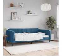 CLARENCE® Lit 1 PLACE/ Lit de repos - Lit de jour - sans matelas - bleu 100x200 cm - velours LV12463