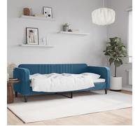 CLARENCE® Lit 1 PLACE/ Lit de repos - Lit de jour - sans matelas - bleu 80x200 cm - velours LV12449
