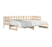CLARENCE® Lit coulissant - Cadre de lit chambre - sans matelas - 2x(80x200) cm Bois massif LV1473