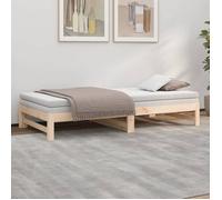CLARENCE® Lit coulissant - Cadre de lit chambre - sans matelas - 2x(90x200) cm Bois de pin massif LV1370
