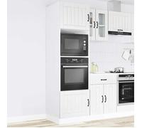 Clarence* Lot de 2 Armoires de four - Meuble cuisine/Grande Capacité - Kalmar blanc bois d'ingénierie EU325021